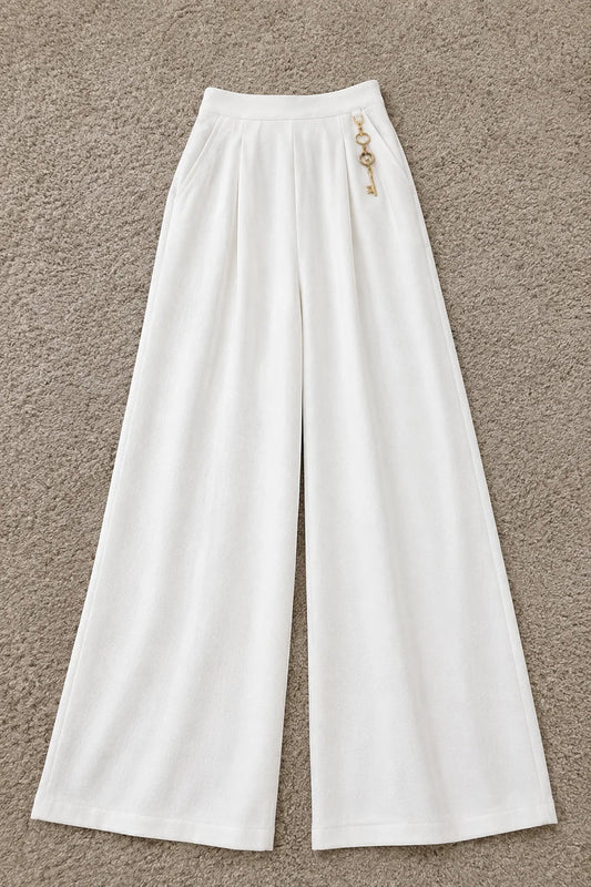 White Wide Leg Palazzo Pants